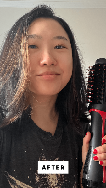 Han after using the Revlon OneStep Volumizer Plus 2.0