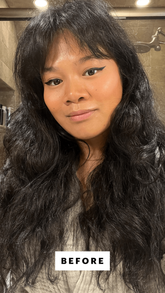 Calaor before using the Dyson Airsmooth Styling Brush